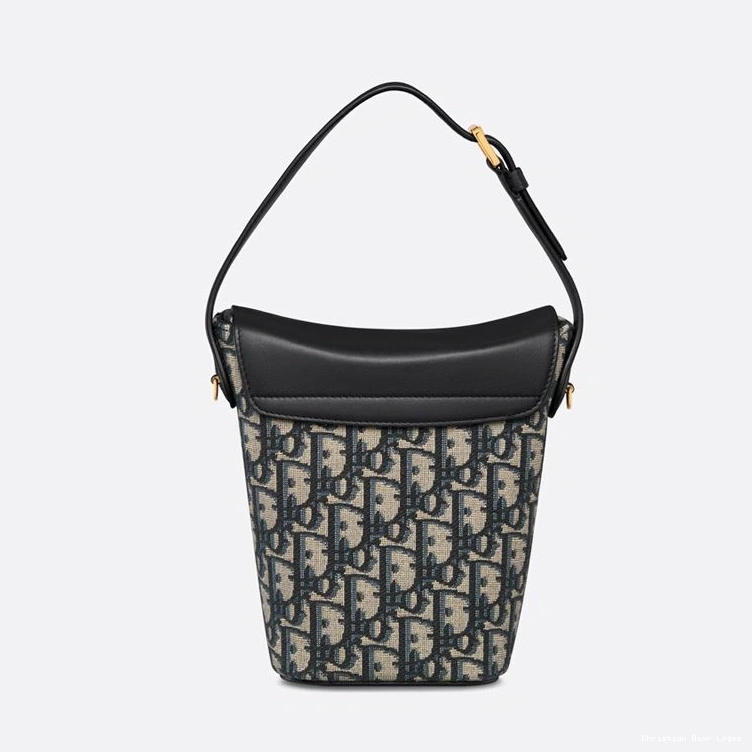 Cheap Mini Canvas Motif Bag Blue Bucket Dior Oblique Amber 0711 Luxury